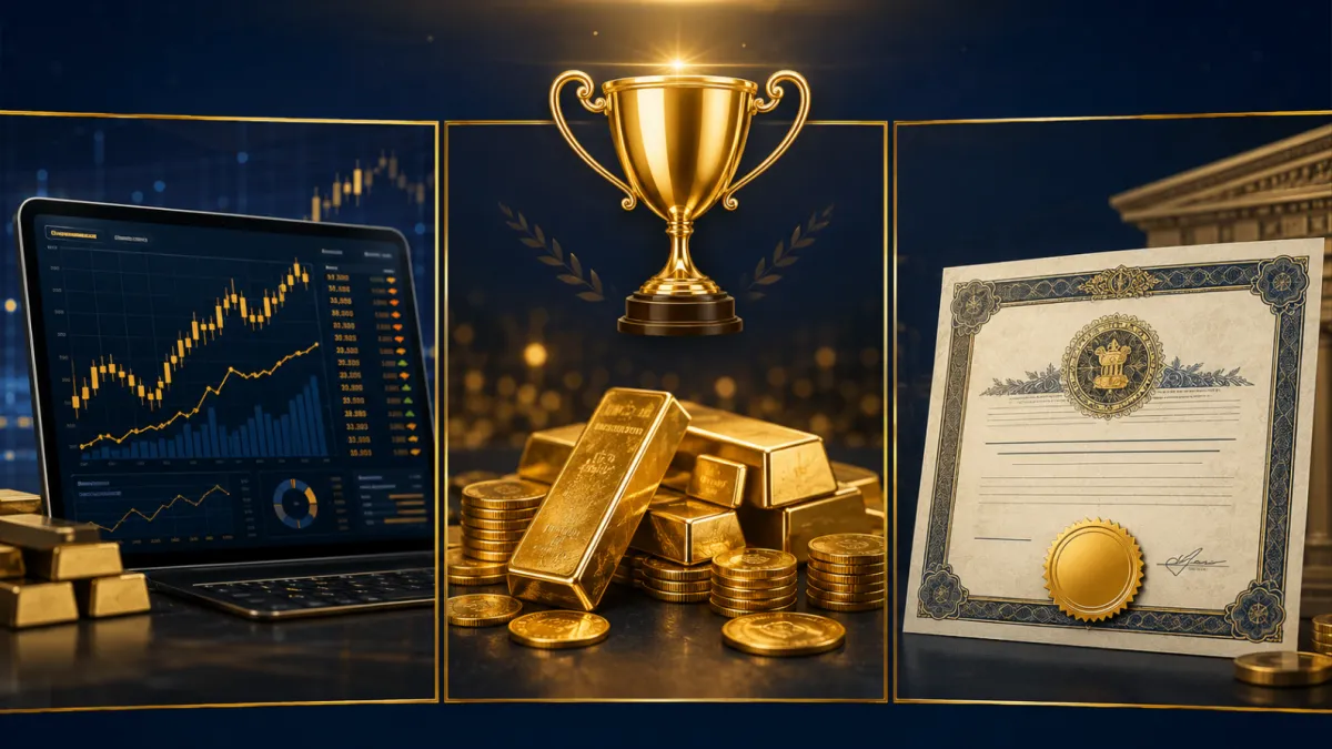 Gold ETF, physical gold and Sovereign Gold Bond compared